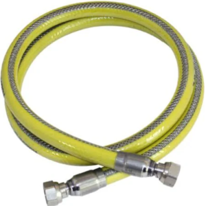 Tubo flessibile per gas  ff da 1/2 pollici lunghezza 2m giallo - sacgas0023ff