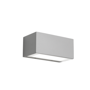 Lampada da parete  wash 22 1xe27 max 18w grigio alluminio - 1302ag