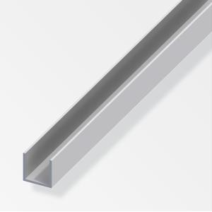 Profilo a u alfer aluminium 8.2x10.1mm lunghezza 2m argento - 05065