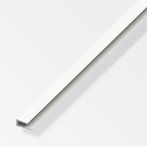 Profilo per bordi alfer aluminium 1 lato 4x15x1mm lunghezza 1m bianco - 12171