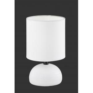 Luci lampada da tavolo base ceramica bianca paralume bianco e14 r50351001