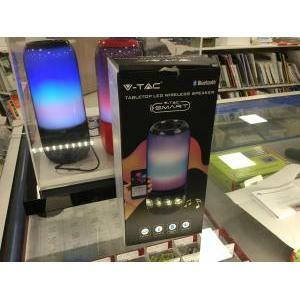 Speaker bluetooth con led rgb a batteria ricaricabile colore nero 8569