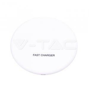 Caricabatterie wireless 10w colore bianco vt-1210 7709