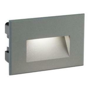 Incasso led da parete 3w luce calda 3000k per esterno ip65 in alluminio colore grigio 98191/16