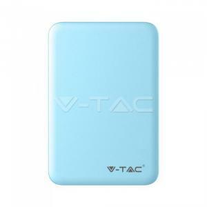 Powerbank portatile per smarphone 50000mah con attacco usb colore azzurro vt-3503 8195