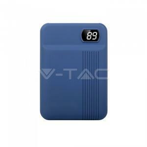 Powerbank per smartphone 10000mah con cavo usb colore blu vt-3504 8853