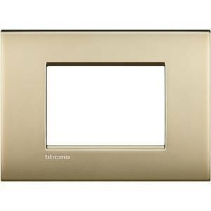 Livinglight air placca 3 moduli colore oro satinato lnc4803of
