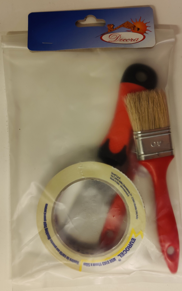 Kit pittura spatola+pennello+nastro So.Di.Fer pennello da 40mm - 000200 01