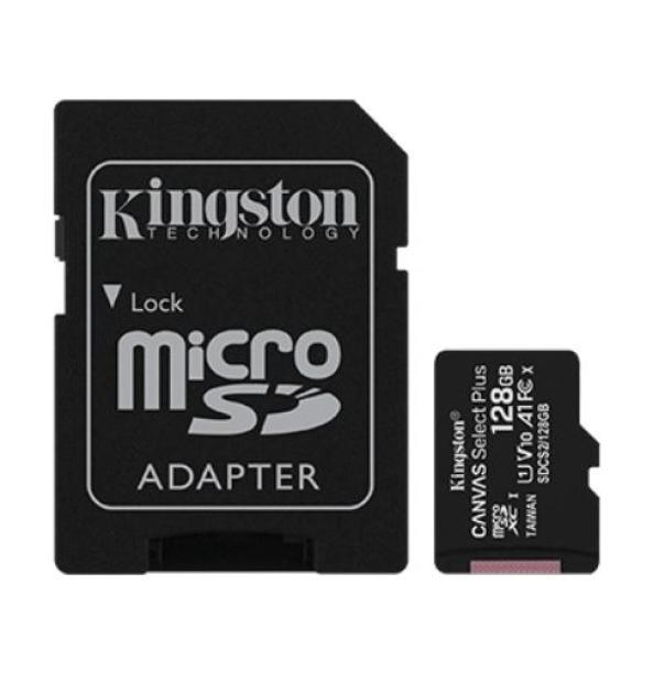 Carte Micro SD Kingston Canvas Select Plus 128Go avec adaptateur SD-SDCS2128GB