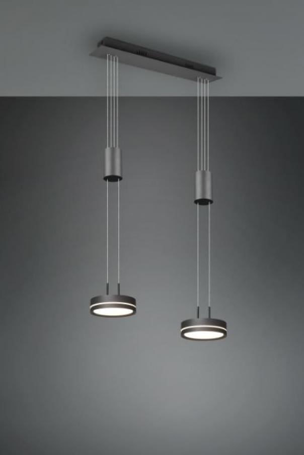 trio lighting sospensioni franklin trio lighting 326510242 - in alluminio antracite