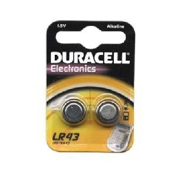 duracell duracell 2 batterie a bottone alcaline 1,5v lr43