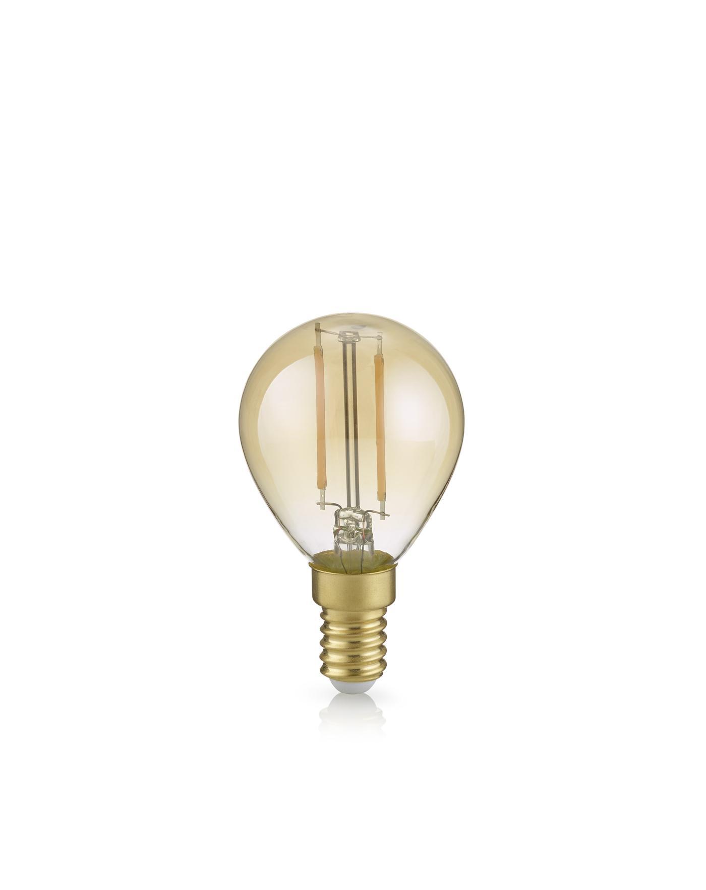 trio lighting lampadina led wire pallina ambra 4w, 430lumen, 2.700k d.4,5cm h. 8cm