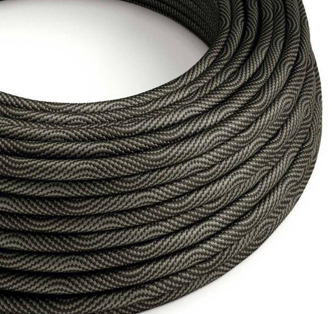 Cavo tessile optical Creative-Cables Vertigo 2x0,75mm nero e grigio - XZ2ERM67 01