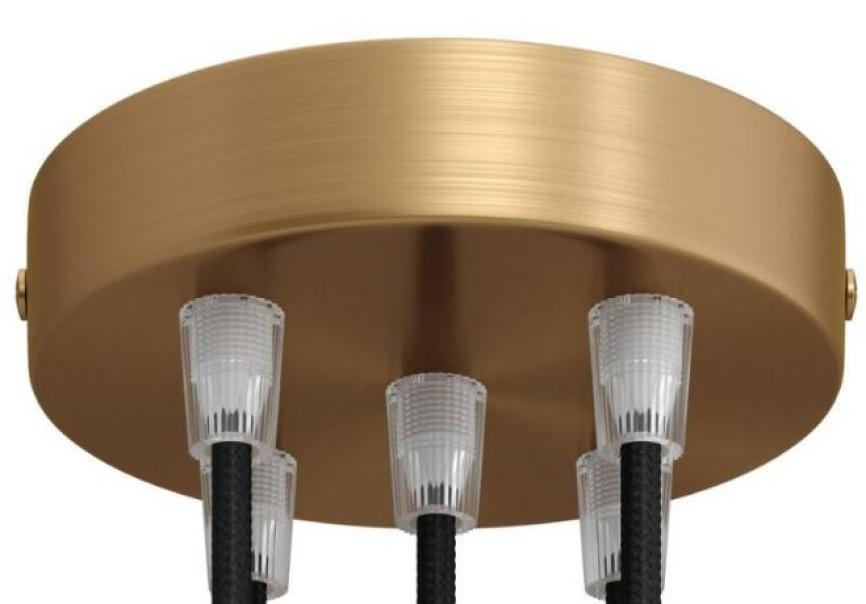 Kit rosone cilindrico Creative-Cables 5 fori diametro 12cm-bronzo satinato- KRM575FOTS 01