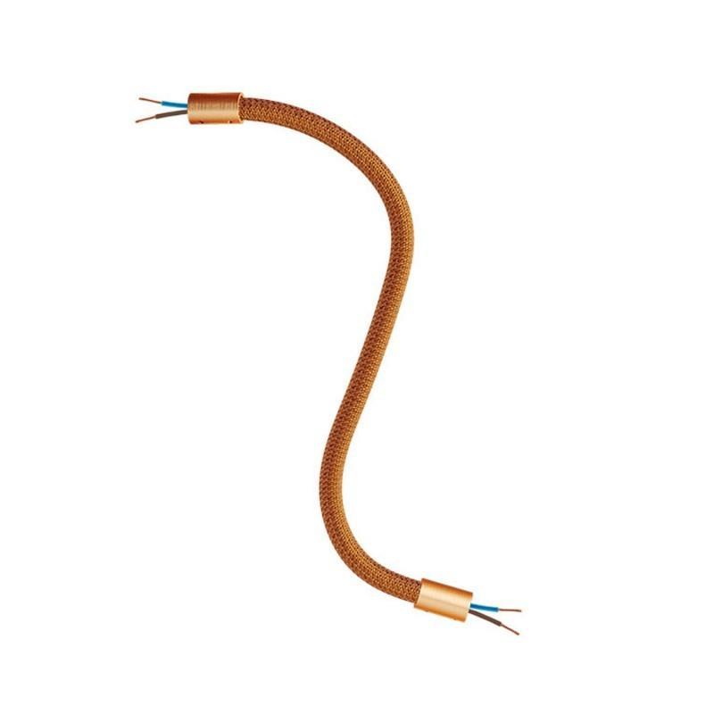 Kit tubo flessibile Creative-cables Italia in tessuto - colore rame con terminali metallici KFLEX30RASRM74 01