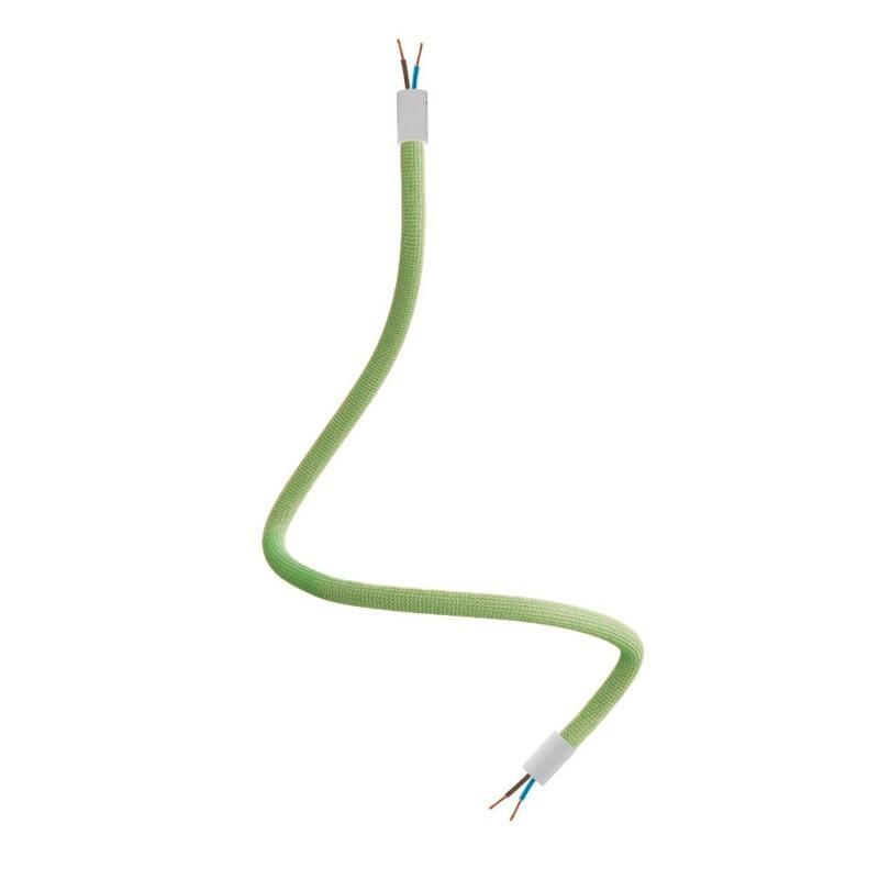 Kit tubo flessibile Creative-cables rivestito in tessuto colore verde prato - KFLEX60VBORM77 01