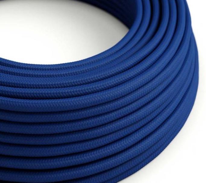 Cavo tessile al metro Creative-Cables classic blue lucido 2x0,75mm - XZ2RM12 01
