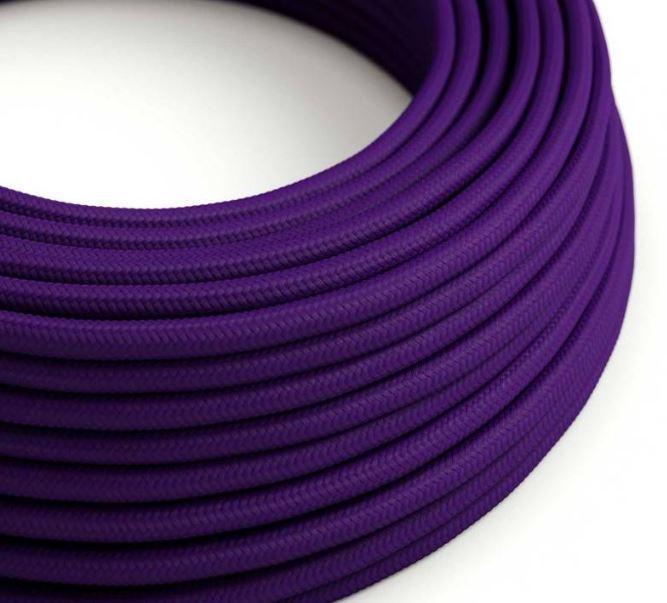 Cavo tessile al metro Creative-Cables viola imperiale lucido RM14 2x0,75mm - XZ2RM14 01