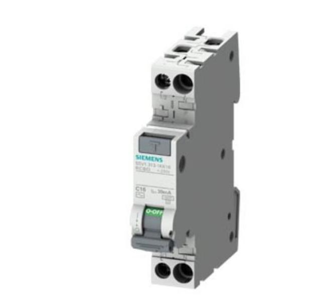 Interruttore magnetotermico differenziale Siemens 1P+N 4,5kA Tipo A - 5SV13137KK16 01