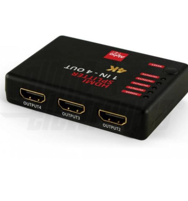 Distributore di segnale HDMI Alpha Elettronica 1 ingresso 4 uscite - CT304/6-1 01