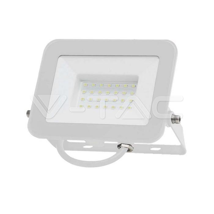 Proiettore LED V-TAC 30W luce calda 3000K colore bianco VT-44030 - 10023 01