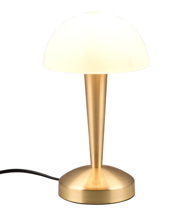 Lampada da tavolo led touch Trio Lighting Canaria 4.9W 3000K ottone bianco - R59561108 01