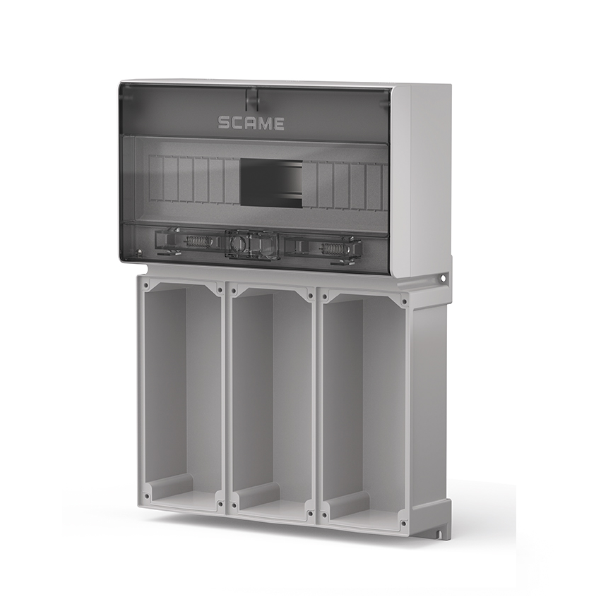 Supporto modulare Scame Proxima 317x438x110mm grigio - 573.5131 01