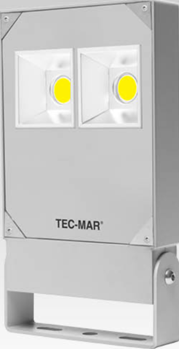 Proiettore led Tec-mar Polar 2/PR 80W 4000K argento - 7027PR4080GL 01