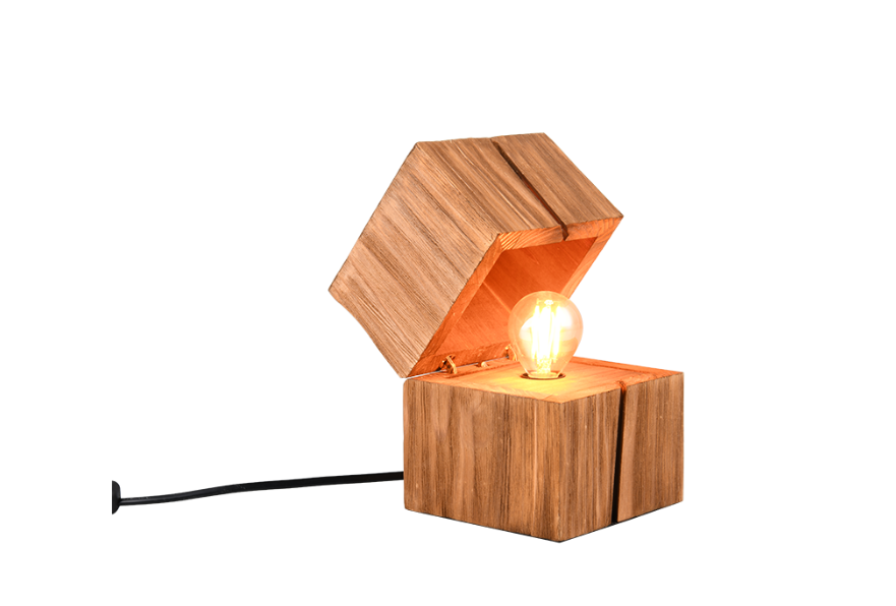 Lampada da tavolo led Trio Lighting Treasure 2W 2700K legno - 514110130 01