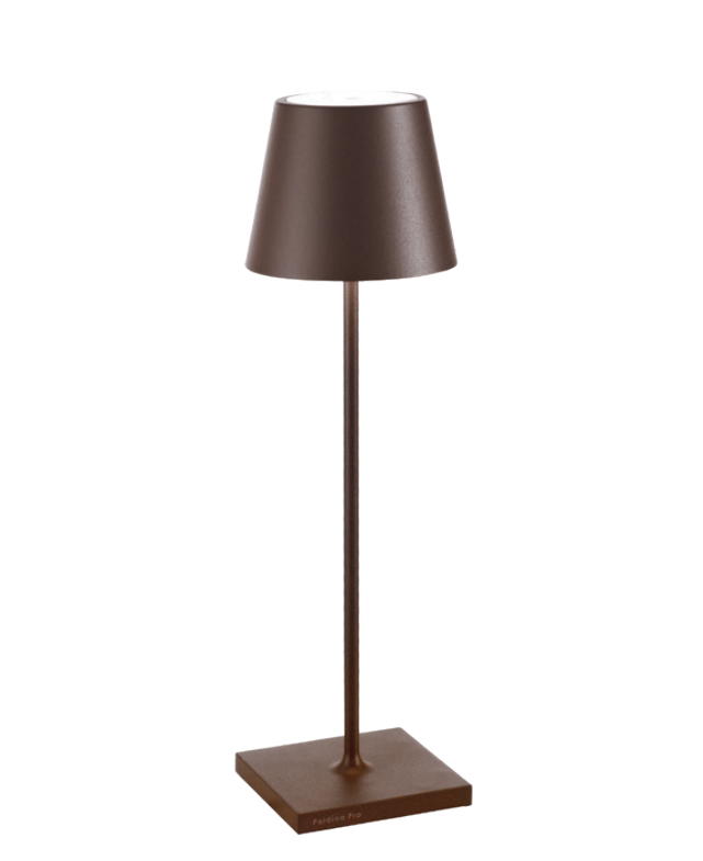 6 lampade da tavolo led Zafferano Poldina Pro 2.2W 2200-2700-3000K corten - LD1346R3 01