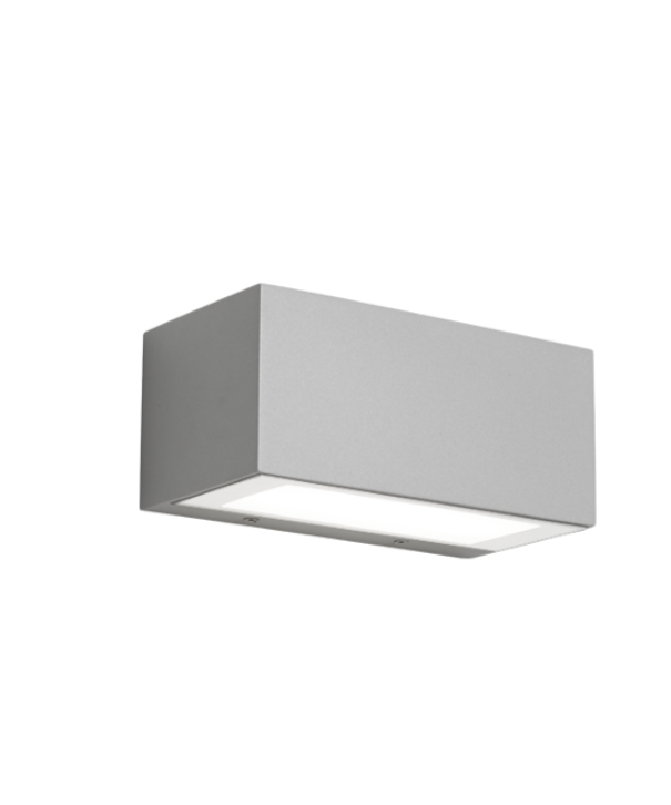 Lampada da parete Goccia Illuminazione Wash 22 1xE27 max 18W grigio alluminio - 1302AG 01