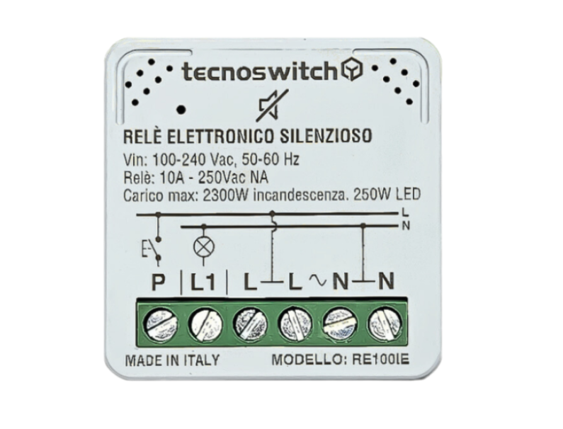 Rele elettronico silenzioso Tecno Switch 250W 100-240V - RE100IE 01