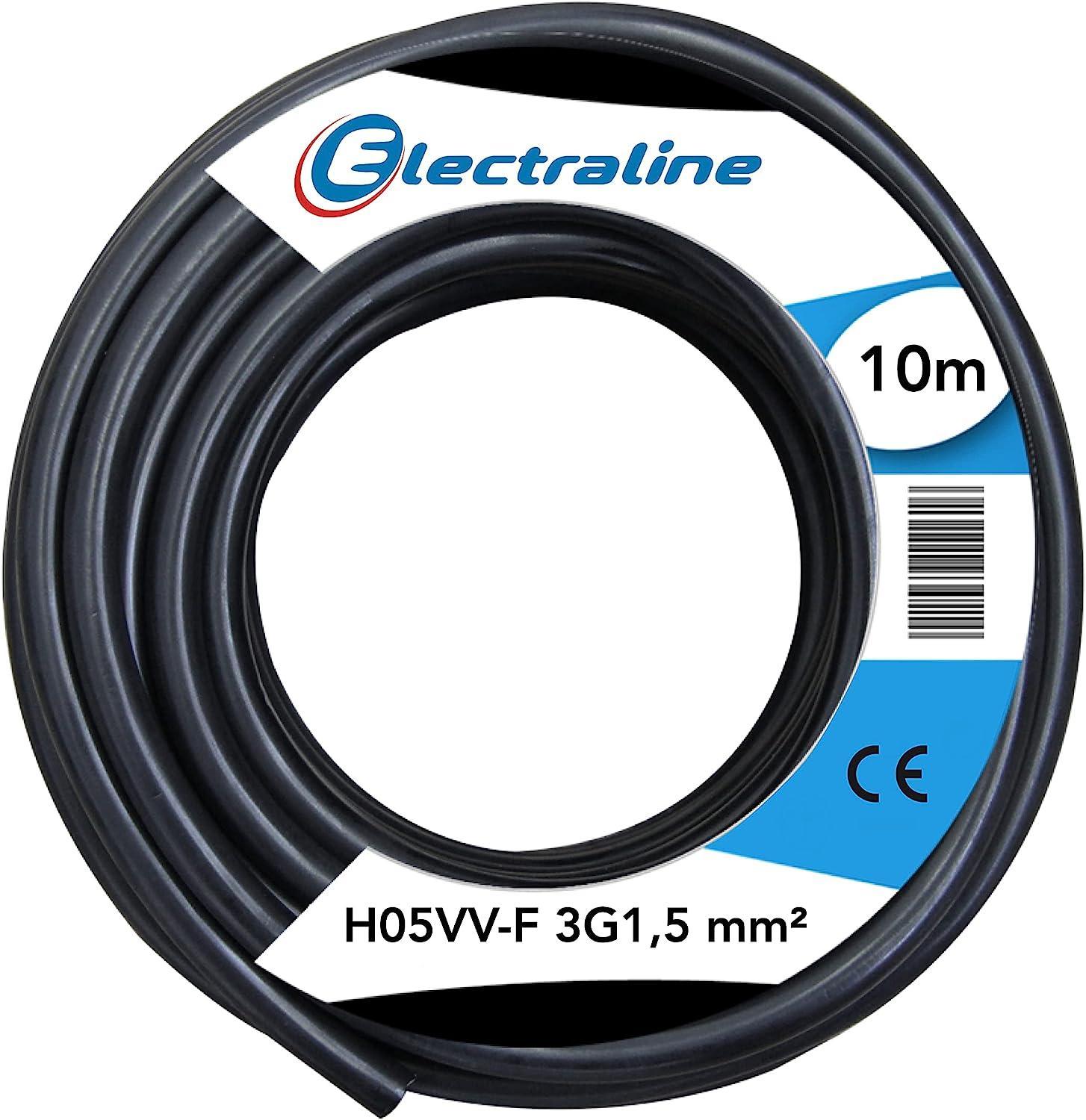 Cavo Electraline H05VV-F 3GX1,5 colore nero - 11761 01