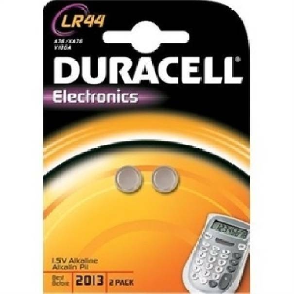 duracell duracell electronics 2 pile bottone alcaline 1,5v per calcolatrici lr44