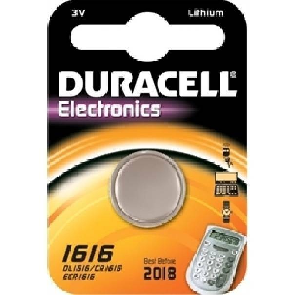 duracell duracell electronics pila bottone al litio 3v per orologi dl1616