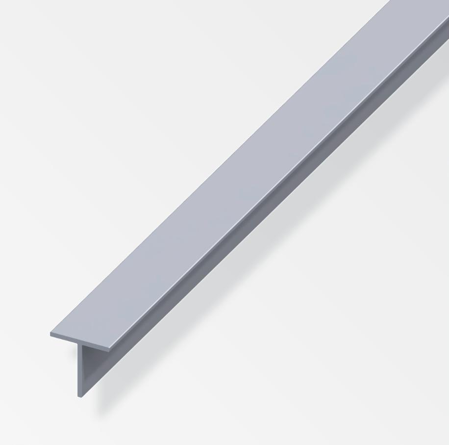 Profilo quadrato a T Alfer Aluminium 19.5x1.5mm lunghezza 1m naturale - 25728 01