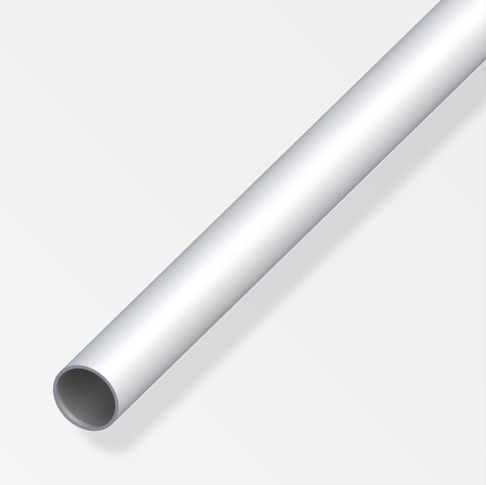 Tubo tondo Alfer Aluminium 8x1mm lunghezza 1m argento - 01021 01