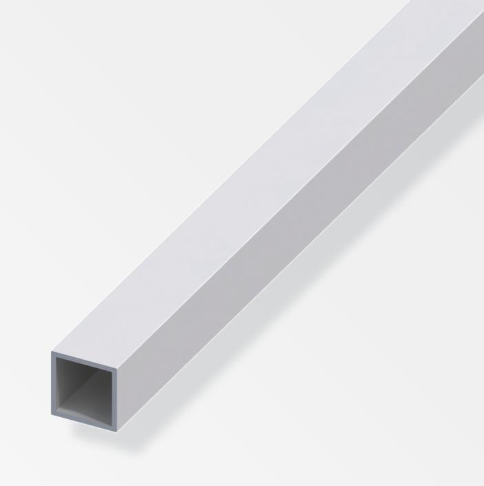 Tubo quadrato Alfer Aluminium 10x10x1mm lunghezza 1m argento - 01072 01