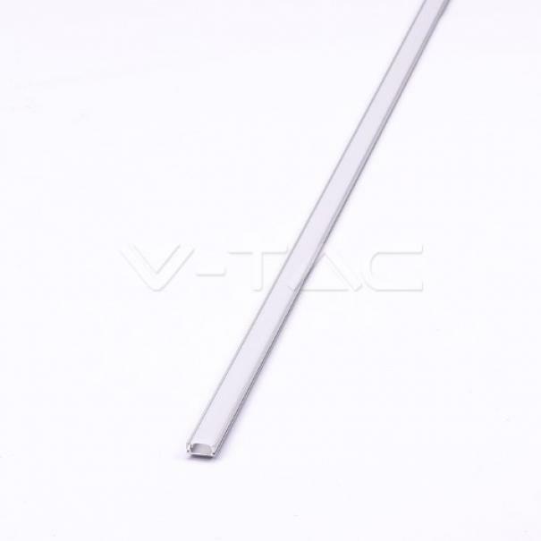 v-tac v-tac profilo in alluminio 2mt per strisce a led argento vt-8113 3355