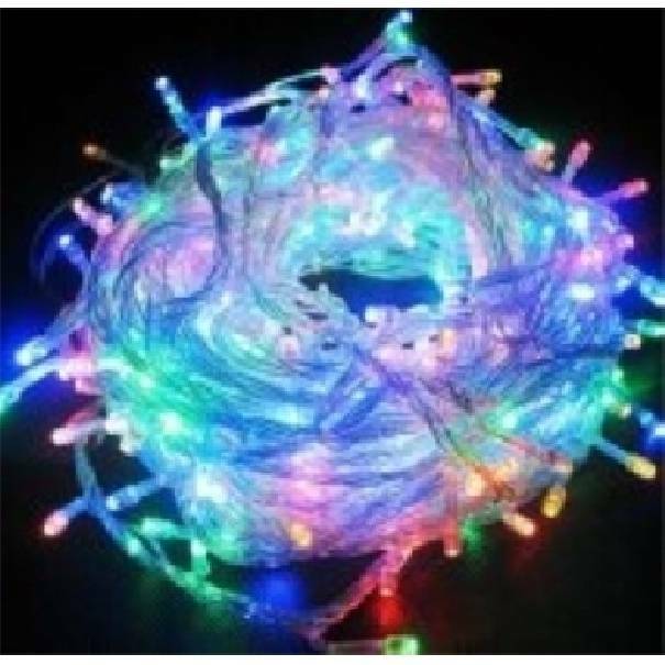 giocoplast giocoplast luci natalizie 320 led multicolor con cavo trasparente uso esterno/interno 14312388
