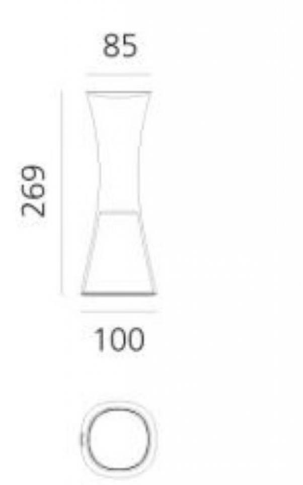 artemide artemide come together lampada portatile led da tavolo ricaricabile 3,6w luce calda 3000k in metacrilato, alluminio colore nero s0165010a05