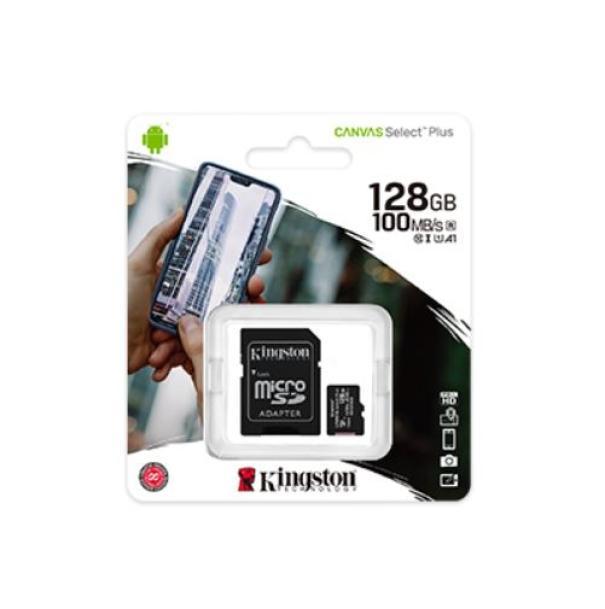 Carte Micro SD Kingston Canvas Select Plus 128Go avec adaptateur SD-SDCS2128GB