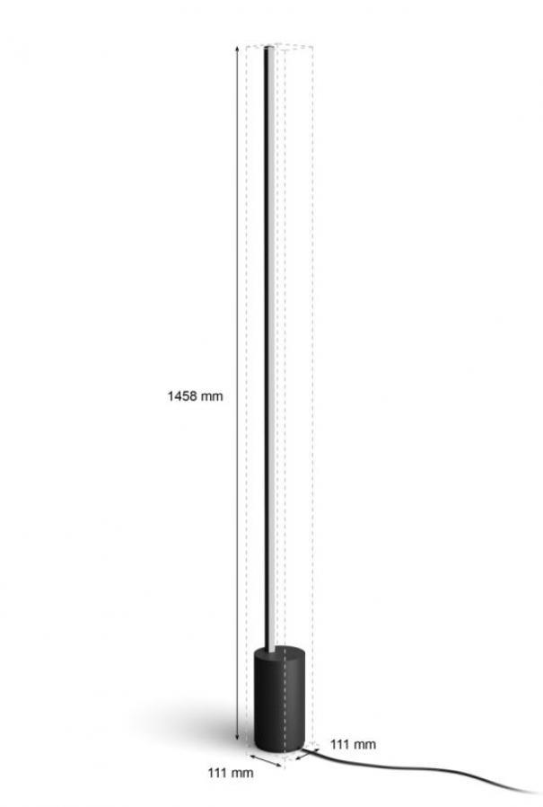 PHILIPS HUE GRADIENT LED FLOOR LAMP SIGNE WHITE AND COLOUR AMBIANCE 29W BLACK 915005987201 17626900