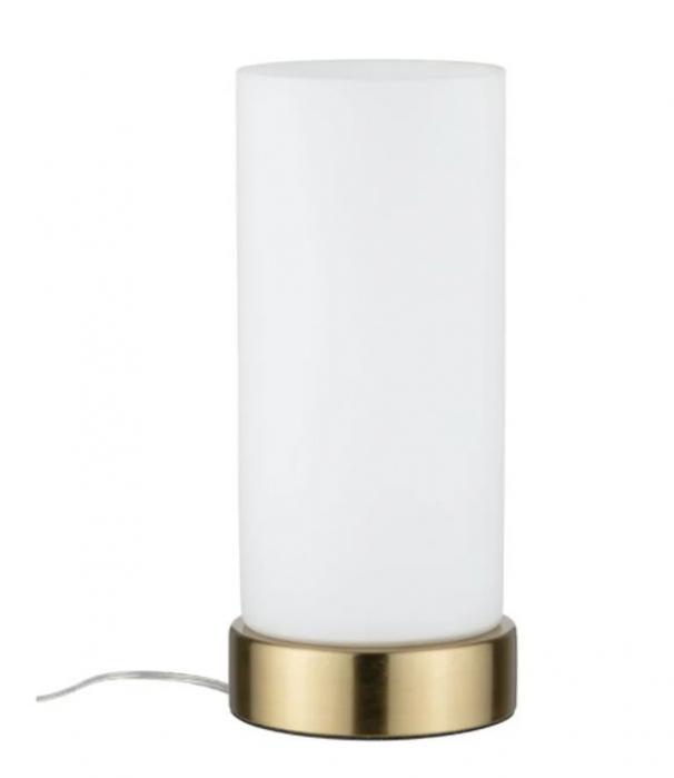 paulmann lampada da tavolo pinja paulmann 77055-bianco e ottone spazzolato