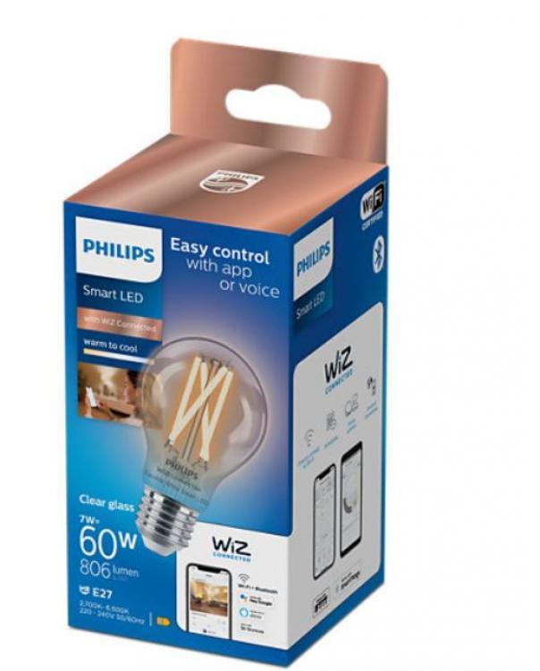 Philips Consumer led filament bulb 37198900 929003017221-E27 7W 2700-6500K-wiz connected  