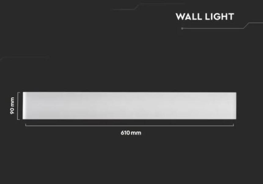v-tac lampada da parete led v-tac 218535 vt-821-n -17w 3000k ip44