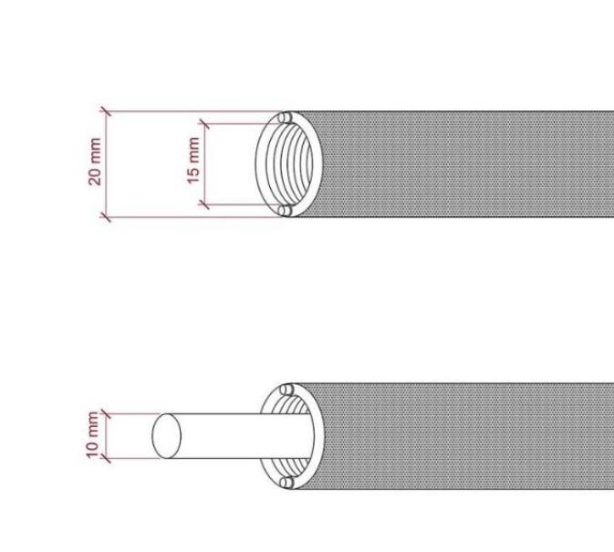 Tubo modellabile Creative-Cables rivestito in tessuto diametro 20mm - NG20RF15 02