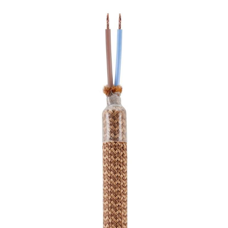 Kit tubo flessibile Creative-cables Italia in tessuto - colore rame con terminali metallici KFLEX30RASRM74 02