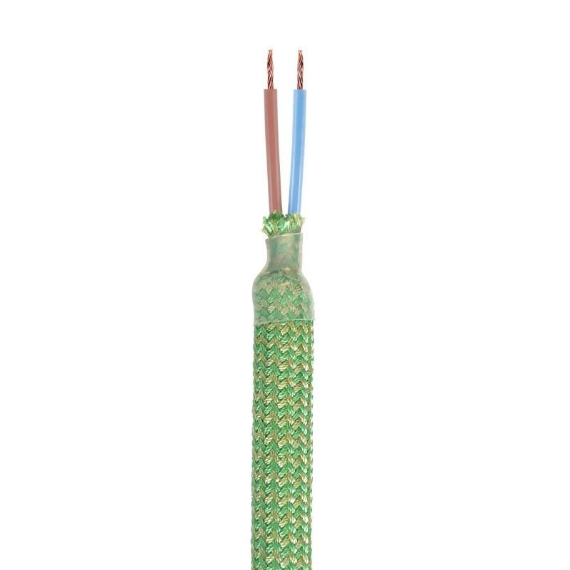 Kit tubo flessibile Creative-cables rivestito in tessuto colore verde prato - KFLEX60VBORM77 02