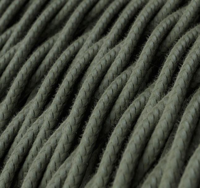 Cavo tessile al metro Creative-Cables in cotone verde salvia TC63 2x0,75mm - XZ2TC63 02